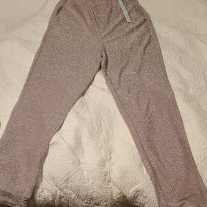She and Sky Glittery Silver Straight Leg Pants